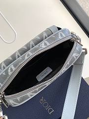 DIOR HIT THE ROAD MESSENGER POUCH Gray CD Diamond Canvas and Smooth Calfskin - 3