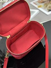 SMALL DIORTRAVEL VANITY CASE Red Cannage Lambskin - 4