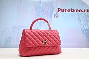 Chanel Coco Handle Flap Quilted Caviar Gold-tone Pink - 1