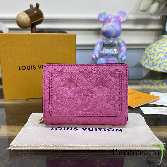 LOUIS VUITTON | Cléa Wallet Monogram Empreinte Leather In Pink - 1