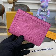 LOUIS VUITTON | Cléa Wallet Monogram Empreinte Leather In Pink - 5