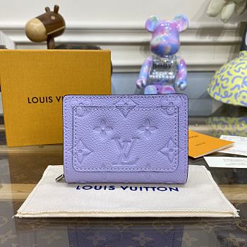 LOUIS VUITTON | Cléa Wallet Monogram Empreinte Leather In Purple