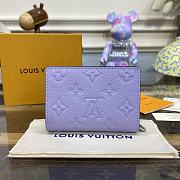 LOUIS VUITTON | Cléa Wallet Monogram Empreinte Leather In Purple - 5