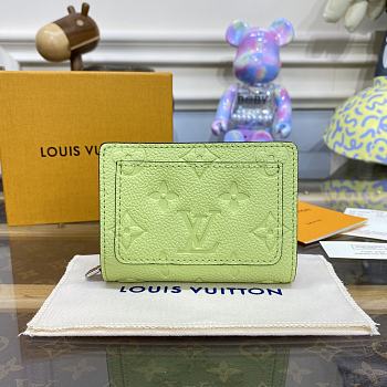 LOUIS VUITTON | Cléa Wallet Monogram Empreinte Leather In Green