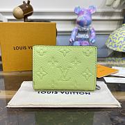 LOUIS VUITTON | Cléa Wallet Monogram Empreinte Leather In Green - 6