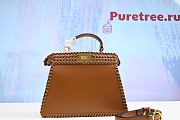 FENDI | Peekaboo Light brown leather bag with matching threading - 1
