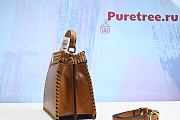FENDI | Peekaboo Light brown leather bag with matching threading - 5