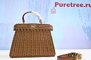 FENDI | Peekaboo Light brown leather bag with matching threading - 2