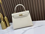 HERMES | Kelly Epsom Leather In White Size 25x17x7 cm - 1