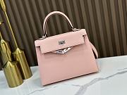HERMES | Kelly Epsom Leather In Pink Size 25x17x7 cm - 5