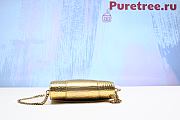 BALENCIAGA Hourglass Crocodile-Effect Leather Wallet-On-Chain In Gold - 5