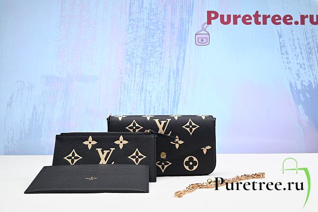 LV FÉLICIE POCHETTE Monogram Empreinte leather black | M80482 - 1