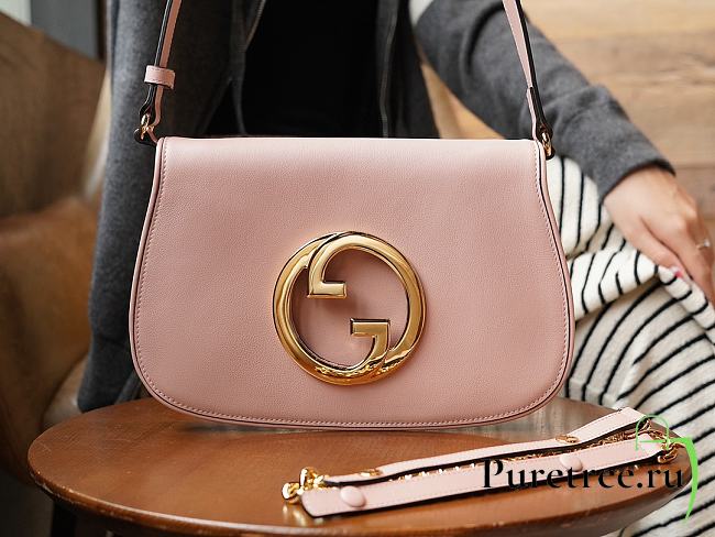 Gucci Blondi Shoulder Bag In Pink Size 28x16x4 cm - 1
