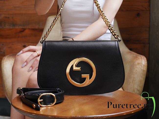 Gucci Blondi Shoulder Bag In Black Size 28x16x4 cm - 1