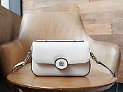 GUCCI | Petite GG small shoulder bag in white leather - 3