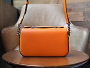 GUCCI | Petite GG small shoulder bag in orange leather - 6