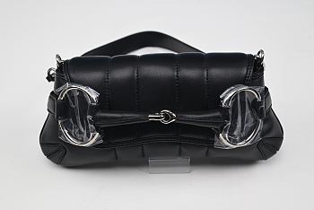 GUCCI | medium Horsebit Chain quilted bag in Black