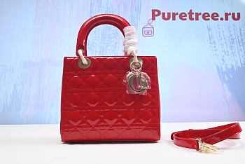 DIOR | Medium Lady Red Bag - 24×11×20cm