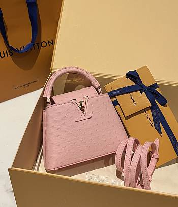 LOUIS VUITTON | Capucines Mini Bag Ostrich Leather - Handbags In Pink