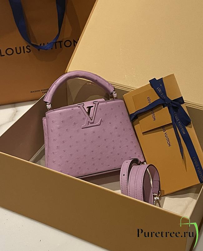 LOUIS VUITTON | Capucines Mini Bag Ostrich Leather - Handbags In Rose - 1