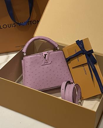 LOUIS VUITTON | Capucines Mini Bag Ostrich Leather - Handbags In Rose