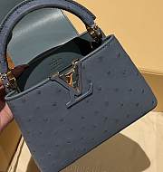 LOUIS VUITTON | Capucines Mini Bag Ostrich Leather - Handbags In Dark Blue - 4
