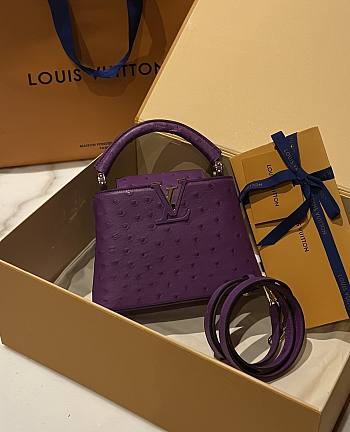 LOUIS VUITTON | Capucines Mini Bag Ostrich Leather - Handbags In Purple