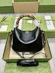  GUCCI | Small Diana Shoulder Bag Black Leather Hobo Bag - 1