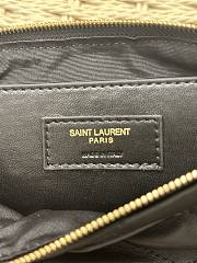 YSL | Saint Laurent Brand-foiled Leather Shoulder Bag In Black - 4