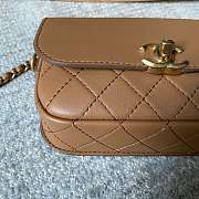 CHANEL | Flap Bag with Coin Purse Brown - 5