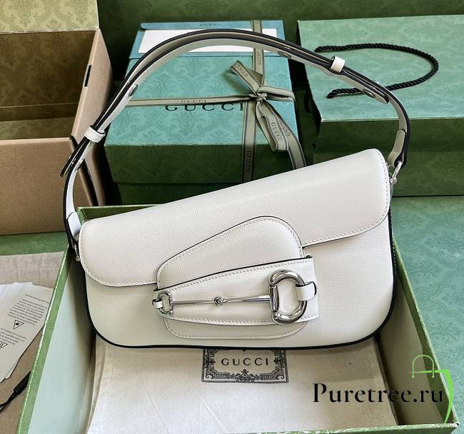 GUCCI | Horsebit 1955 Shoulder Bag In White - 1