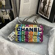 CHANEL | Rainbow Logo Nylon Single Flap Bag - 1