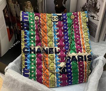 CHANEL | Chanel Printed Fabric Metal Multicolor