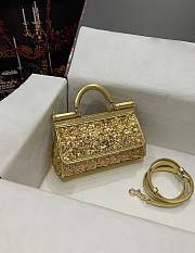 DOLCE & GABBANA Gold Sequin Sicily Bag - 1