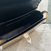 VALENTINO | Small Rockstud23 Mirror-Effect Calfskin Shoulder Gold Bag - 6