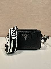 PRADA | Leather Bag with Shoulder Strap-Black - 1