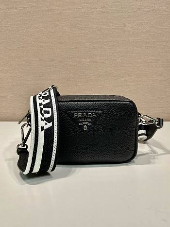 PRADA | Leather Bag with Shoulder Strap-Black