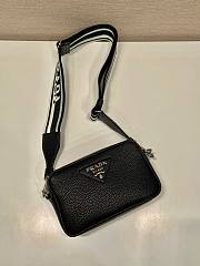 PRADA | Leather Bag with Shoulder Strap-Black - 4