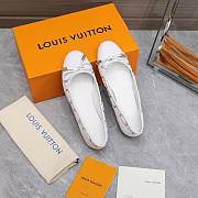 LOUIS VUITTON | Gloria Flat Loafer White Women Shoes - 3