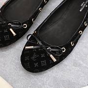 LOUIS VUITTON | Gloria Flat Loafer Black Gray Pattern Women Shoes - 6