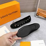 LOUIS VUITTON | Gloria Flat Loafer Black Gray Pattern Women Shoes - 5