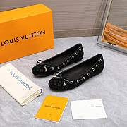 LOUIS VUITTON | Gloria Flat Loafer Black Gray Pattern Women Shoes - 4