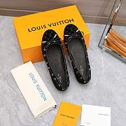 LOUIS VUITTON | Gloria Flat Loafer Black Gray Pattern Women Shoes - 3