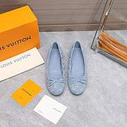 LOUIS VUITTON | Gloria Flat Loafer Blue Women Shoes - 1