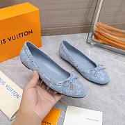 LOUIS VUITTON | Gloria Flat Loafer Blue Women Shoes - 6