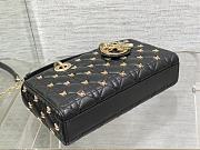 DIOR | Lady D-Joy Bag Cannage Lambskin with Gold-Finish Butterfly Studs Black - 3