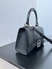 BALENCIAGA | Hourglass Mini Handbag Glitter Material In Black - 5
