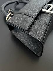 BALENCIAGA | Hourglass Mini Handbag Glitter Material In Black - 4
