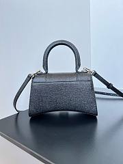 BALENCIAGA | Hourglass Mini Handbag Glitter Material In Black - 2