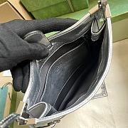 GUCCI | Horsebit Slim Small Shoulder Bag In Silver Leather - 2